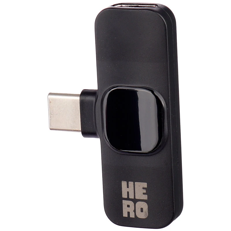 میکروفون یقه ای بی سیم Hero + تبدیل Type-C to Lightning