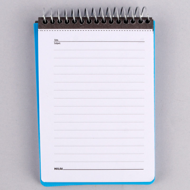 دفترچه یادداشت سیمی 100 برگ نیلای