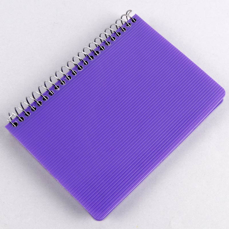دفترچه یادداشت سیمی 100 برگ طلقی نیلای