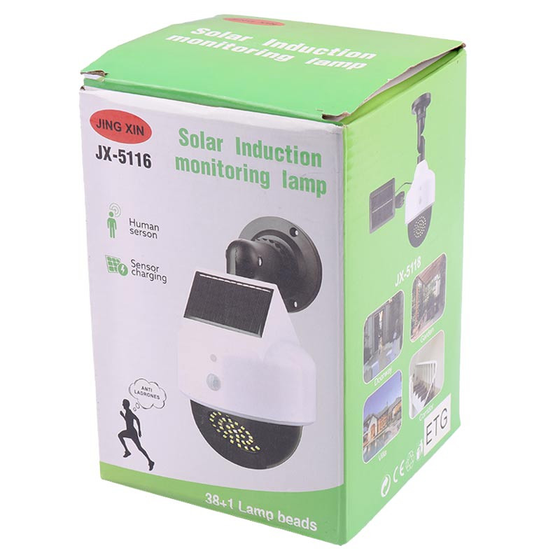 چراغ دیواری&nbsp;سنسوردار خورشیدی Jing XIN-JX5116 + ریموت کنترل