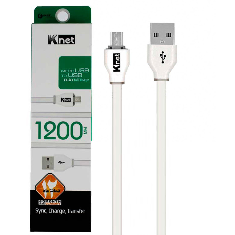 کابل فلت میکرو یو اس بی K-net FAST 1.2m