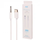 کابل تبدیل Type-C به AUX کی ام KY204 طول 1 متر