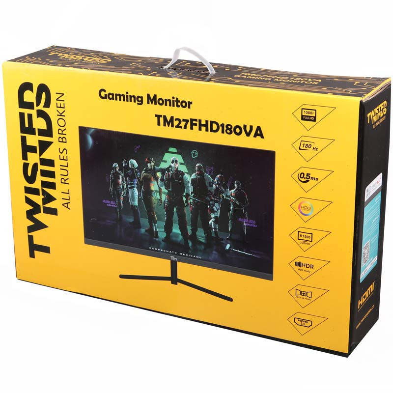 مانیتور گیمینگ خمیده تویستد مایندز TM27FHD180VA سایز 27 اینچ
