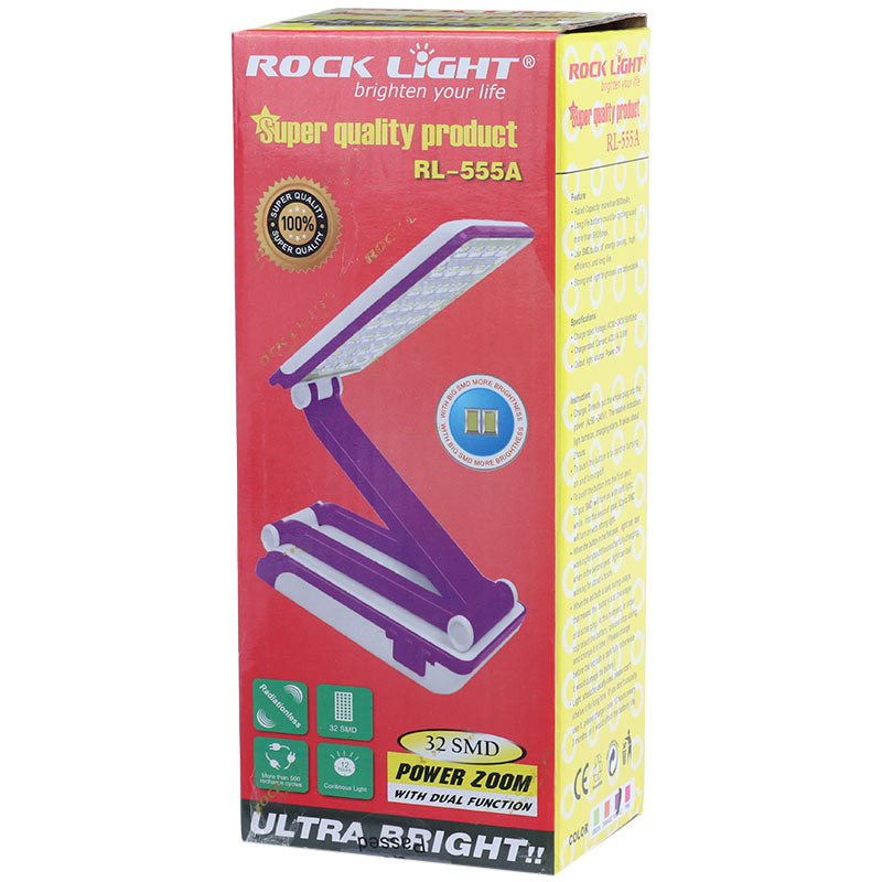 چراغ مطالعه شارژی تاشو راک لایت Rock light RL-555A