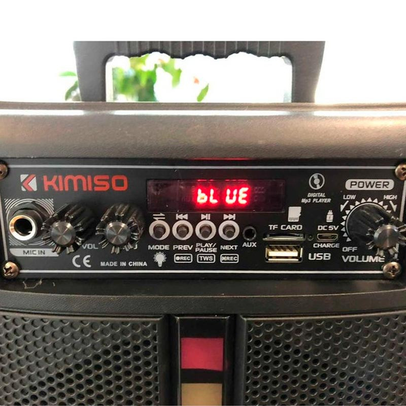 اسپیکر چمدانی بلوتوثی رم و فلش خور Kimiso QS-8201 + میکروفون و ریموت کنترل
