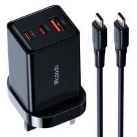 شارژر دیواری فست شارژ Mcdodo CH-1552 GaN5 3A QC3.0 PD3.0 65W + کابل تبدیل تایپ سی