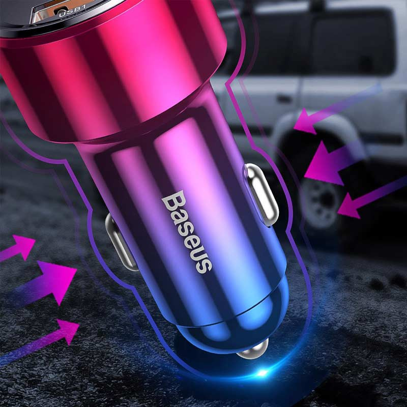 شارژر فندکی فست شارژ Baseus Magic Series CCMLC20A-0 QC3.0 PD 5A 45W