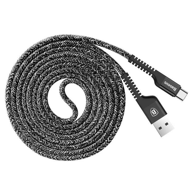 کابل تایپ سی فست شارژ Baseus Confidant Anti-Break CATZJ-A 2A 1m