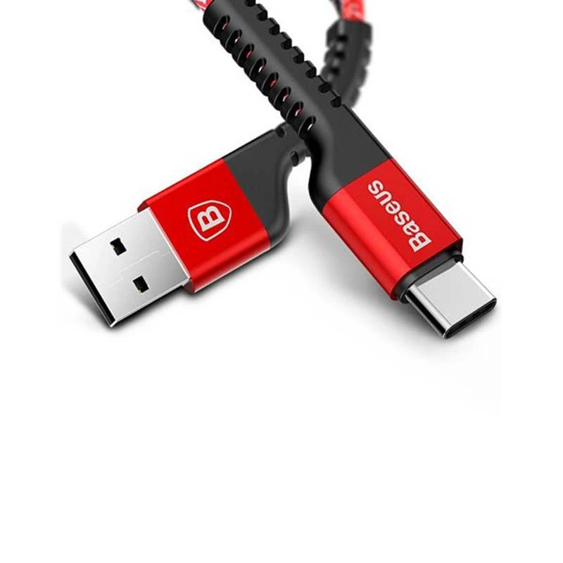 کابل تایپ سی فست شارژ Baseus Confidant Anti-Break CATZJ-A 2A 1m