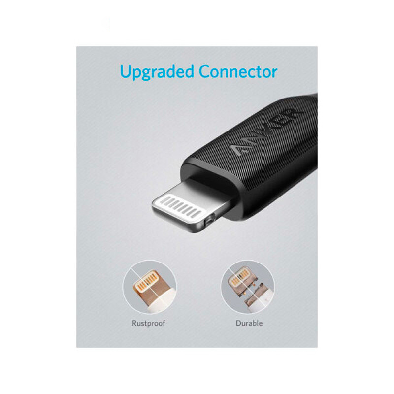 کابل آیفونی Anker PowerLine III A8812 2.4A 0.9m
