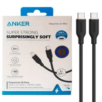 کابل تبدیل فست شارژ Anker PowerLine III Flow A8552 Type-C To Type-C PD 100W 0.9m