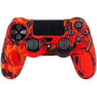 روکش دسته بازی PS4 طرح اسکلت قرمز مشکی کد 2