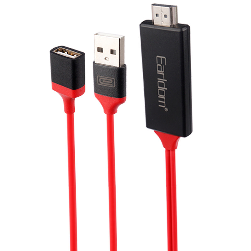 کابل تبدیل ارلدام Earldom ET-W8 USB to HDMI 1m