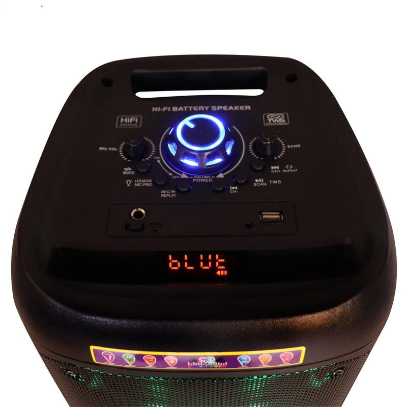 اسپیکر چمدانی بلوتوثی رم و فلش خور Kimiso QS-82 + میکروفون و ریموت کنترل