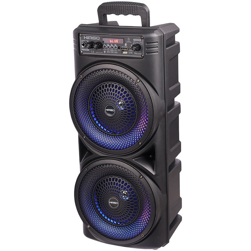 اسپیکر چمدانی بلوتوثی رم و فلش خور Kimiso QS-7605 + میکروفون و ریموت کنترل