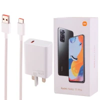 شارژر دیواری فست شارژ Xiaomi Redmi Note 11/12 Pro 5G 6.21 QC3.0 PD 67W + کابل تایپ سی و جعبه گوشی