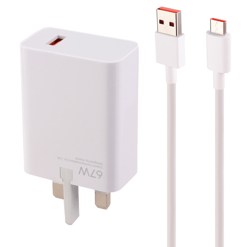 شارژر دیواری فست شارژ Xiaomi Redmi Note 11/12 Pro 5G 6.21 QC3.0 PD 67W + کابل تایپ سی و جعبه گوشی
