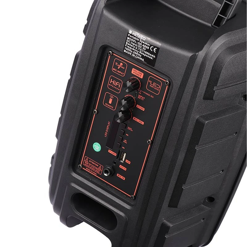 اسپیکر بلوتوثی رم و فلش خور Kimiso QS-6808 + میکروفون و ریموت کنترل