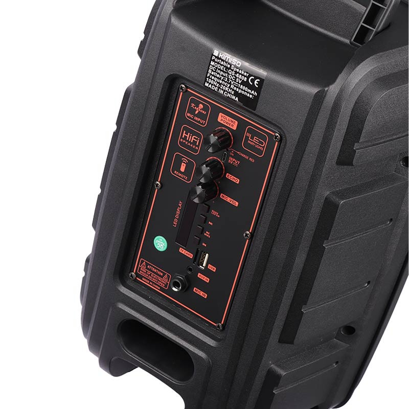 اسپیکر بلوتوثی رم و فلش خور Kimiso QS-6808 + میکروفون و ریموت کنترل
