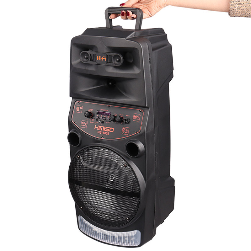 اسپیکر چمدانی بلوتوثی رم و فلش خور Kimiso QS-6802 + میکروفون و ریموت کنترل