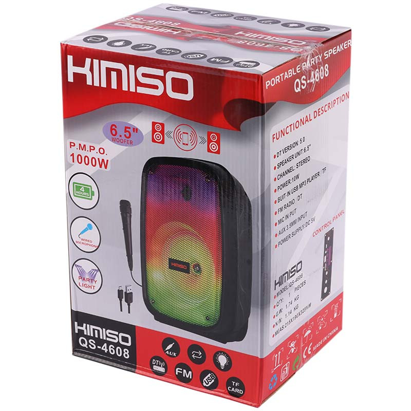 اسپیکر بلوتوثی رم و فلش خور Kimiso QS-4608 + میکروفون