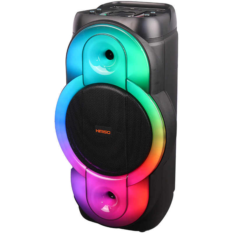 اسپیکر چمدانی بلوتوثی رم و فلش خور Kimiso QS-1287 + میکروفون و ریموت کنترل