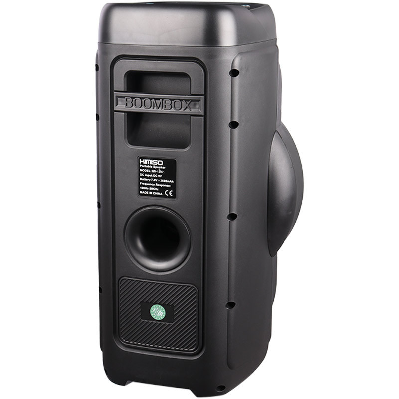 اسپیکر چمدانی بلوتوثی رم و فلش خور Kimiso QS-1287 + میکروفون و ریموت کنترل