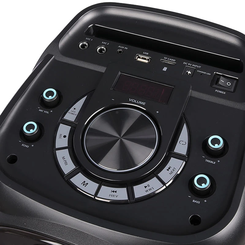 اسپیکر چمدانی بلوتوثی رم و فلش خور Kimiso QS-1287 + میکروفون و ریموت کنترل
