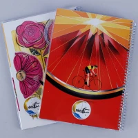 دفتر سیمی طلقی 100 برگ نیلای