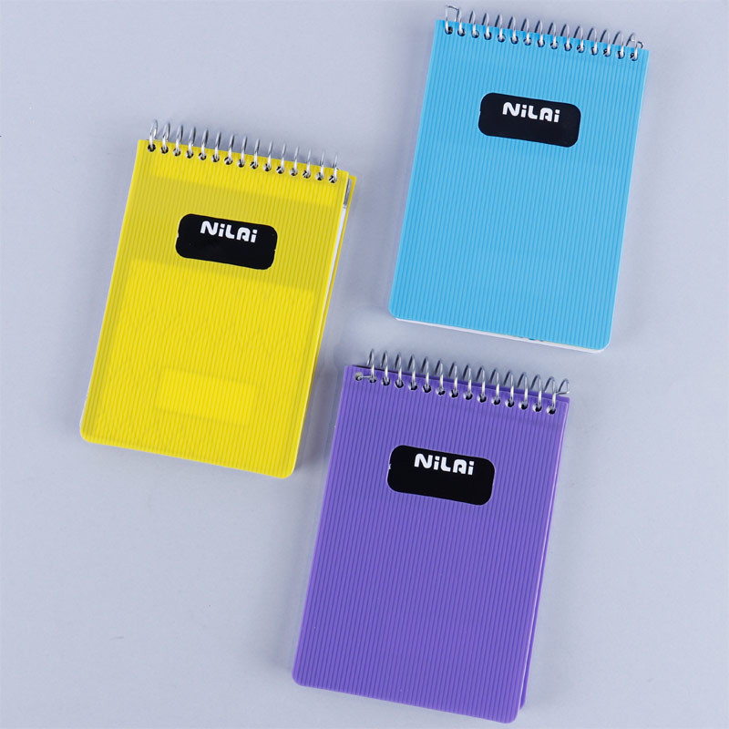 دفترچه یادداشت سیمی 100 برگ نیلای