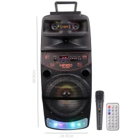اسپیکر چمدانی بلوتوثی رم و فلش خور Kimiso QS-6802 + میکروفون و ریموت کنترل