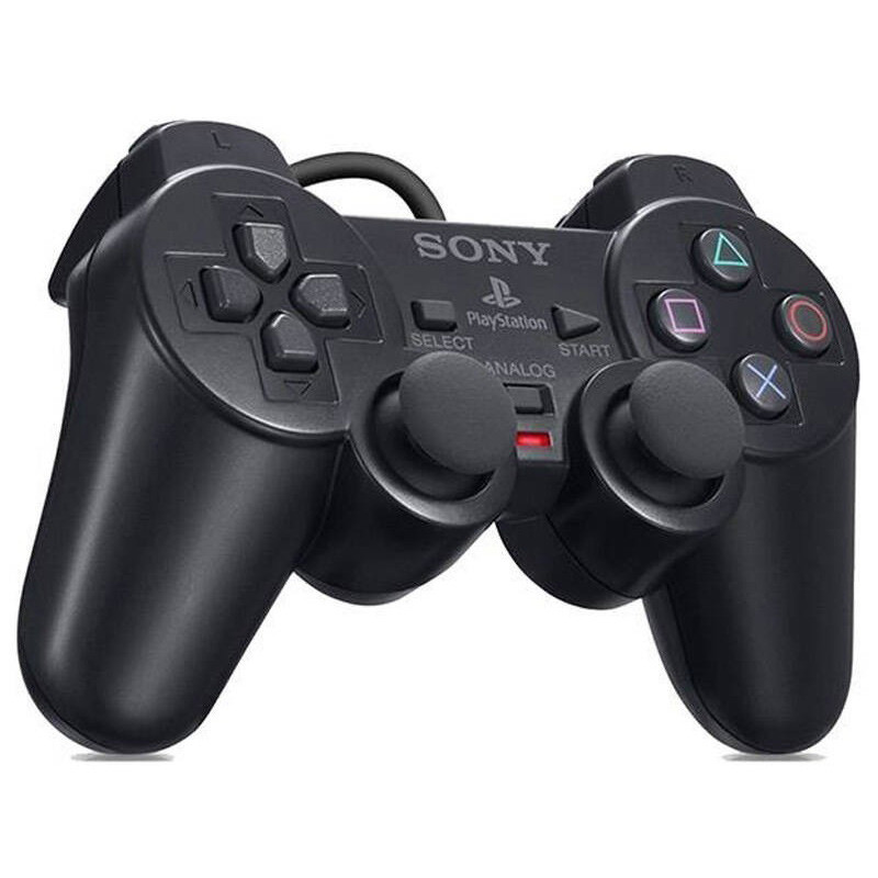دسته بازی تک شوکدار Sony PS2 قیری مشکی پک دار