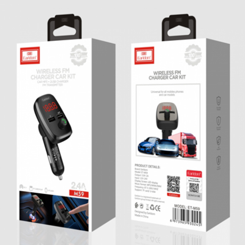 FM Player بلوتوثی + شارژر فندکی Earldom ET-M59