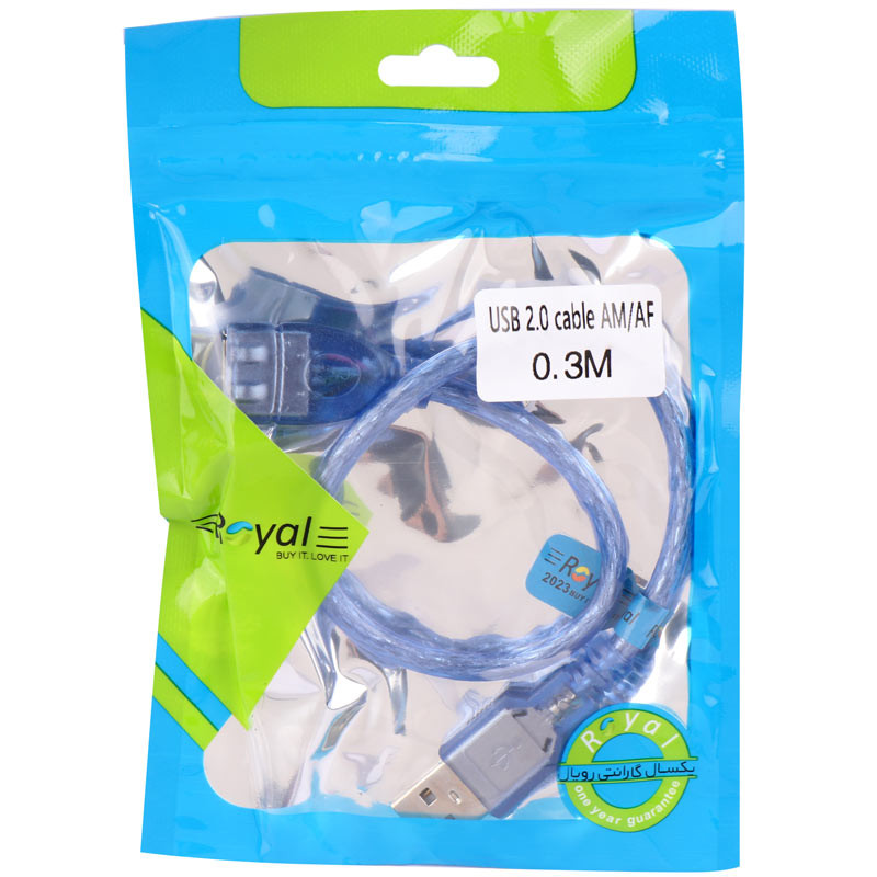 کابل کوتاه افزایش طول Royal USB 30cm