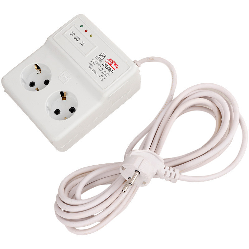 محافظ برق یخچال و فریزر 2 خانه ارت دار ساکو با کابل 4.8 متری 22205