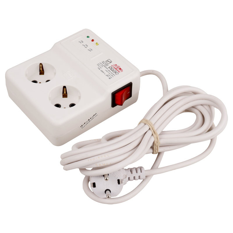 محافظ برق یخچال و فریزر 2 خانه کلید دار ساکو با کابل 4.8 متری 22205