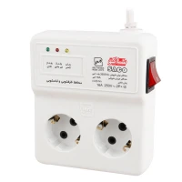محافظ برق لباسشویی و ظرف شویی 2 خانه کلید دار ساکو با کابل 1.3 متری 22216