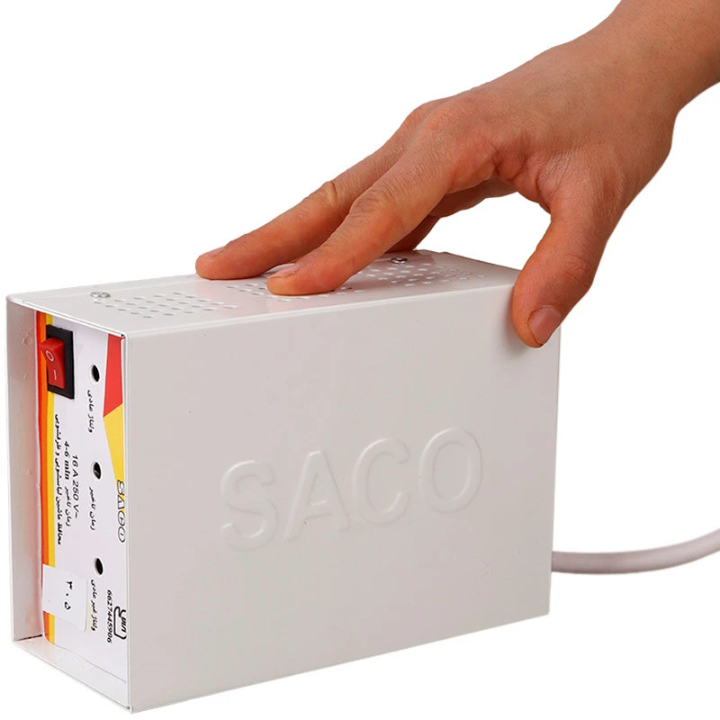 محافظ برق لباسشویی و ظرف شویی 2 خانه ارت دار ساکو با کابل 1.5 متری 33305