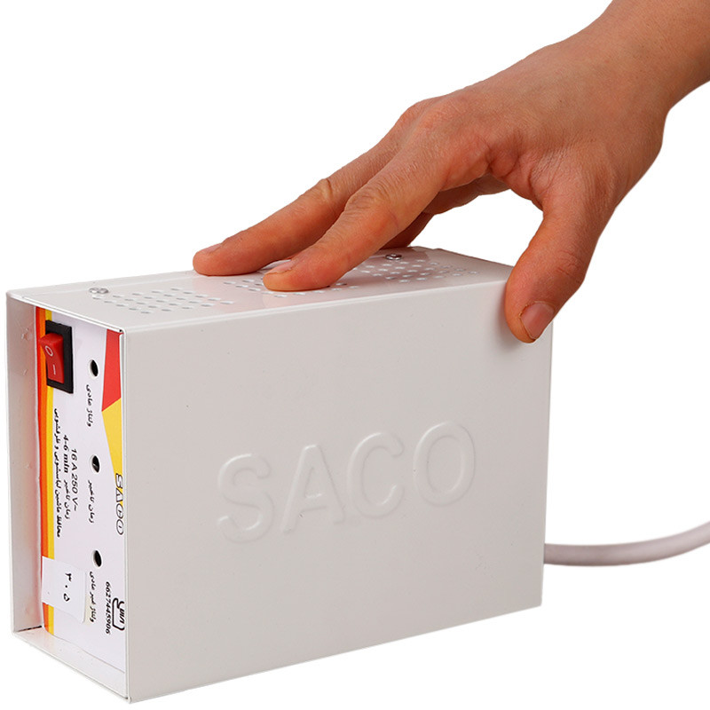 محافظ برق لباسشویی و ظرف شویی 2 خانه ارت دار ساکو با کابل 1.5 متری 33305