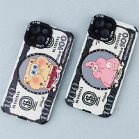 قاب ژله ای طرح باب اسفنجی محافظ لنز دار iPhone 13