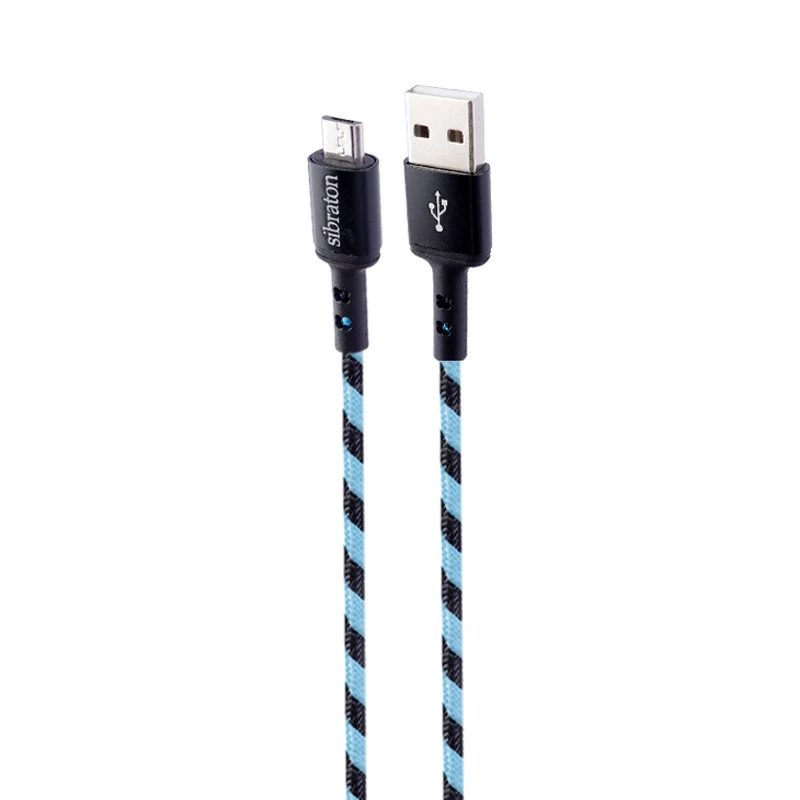 کابل میکرو یو اس بی فست شارژ Sibraton S224A 2.1A 1.1m
