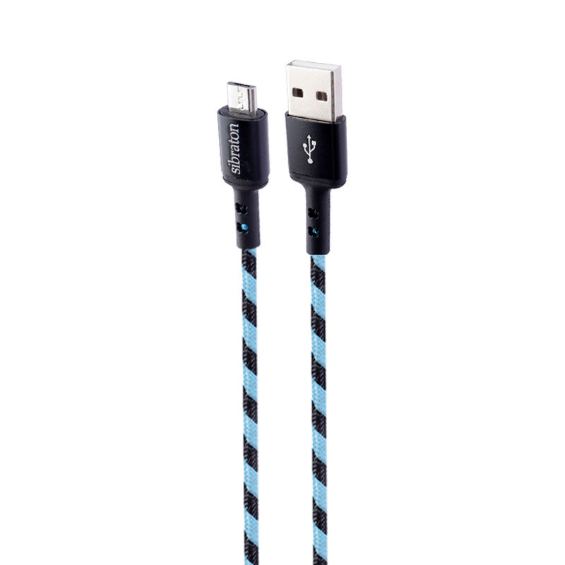 کابل میکرو یو اس بی فست شارژ Sibraton S224A 2.1A 1.1m