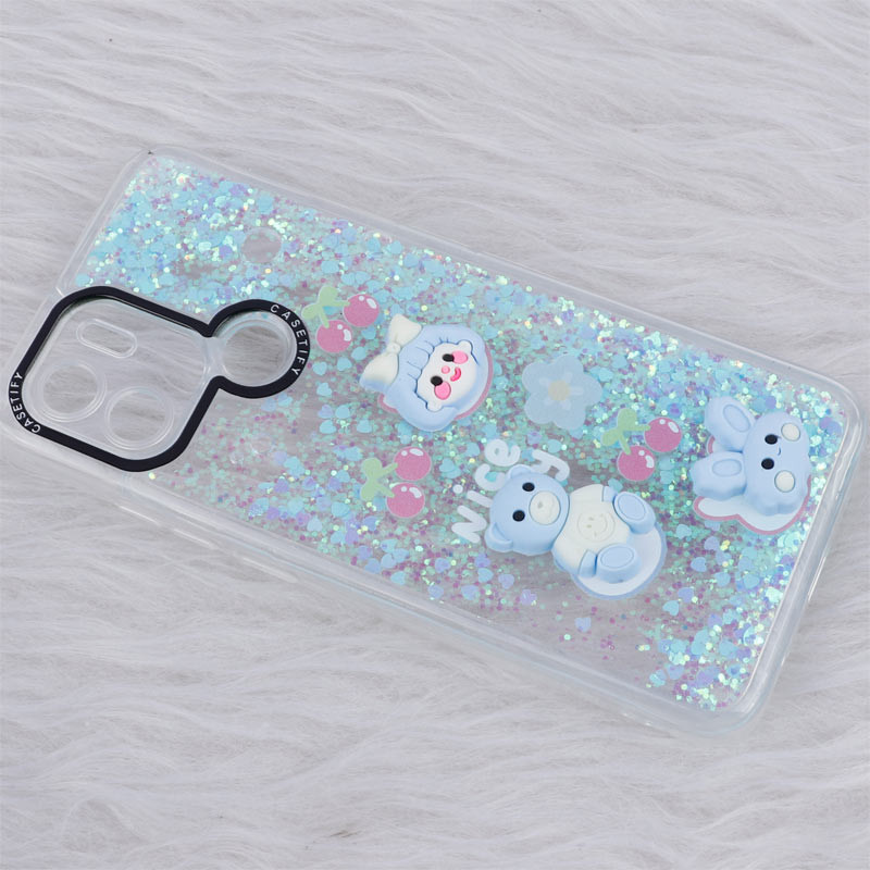 قاب آکواریومی Casetify عروسکی برجسته محافظ لنزدار Xiaomi Redmi A2 Plus