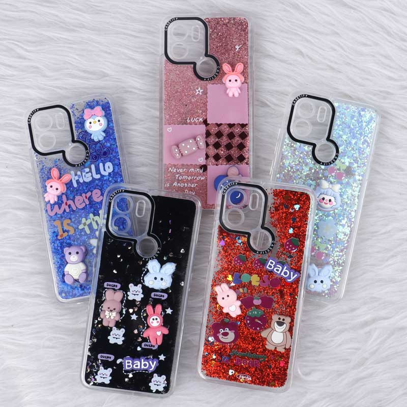 قاب آکواریومی Casetify عروسکی برجسته محافظ لنزدار Xiaomi Redmi A2 Plus