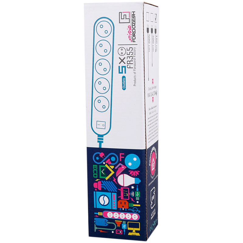 چند راهی 5 خانه فروزش FR355 با کابل 1.8 متری