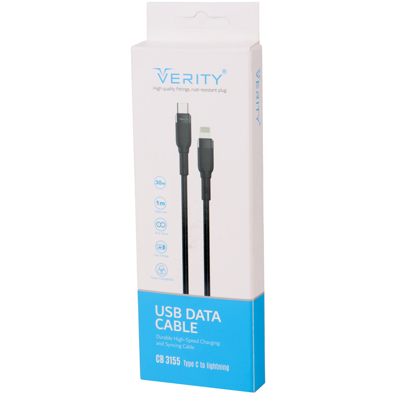 کابل تبدیل فست شارژ Verity CB3155 Type-C To Lightning 30W 1m