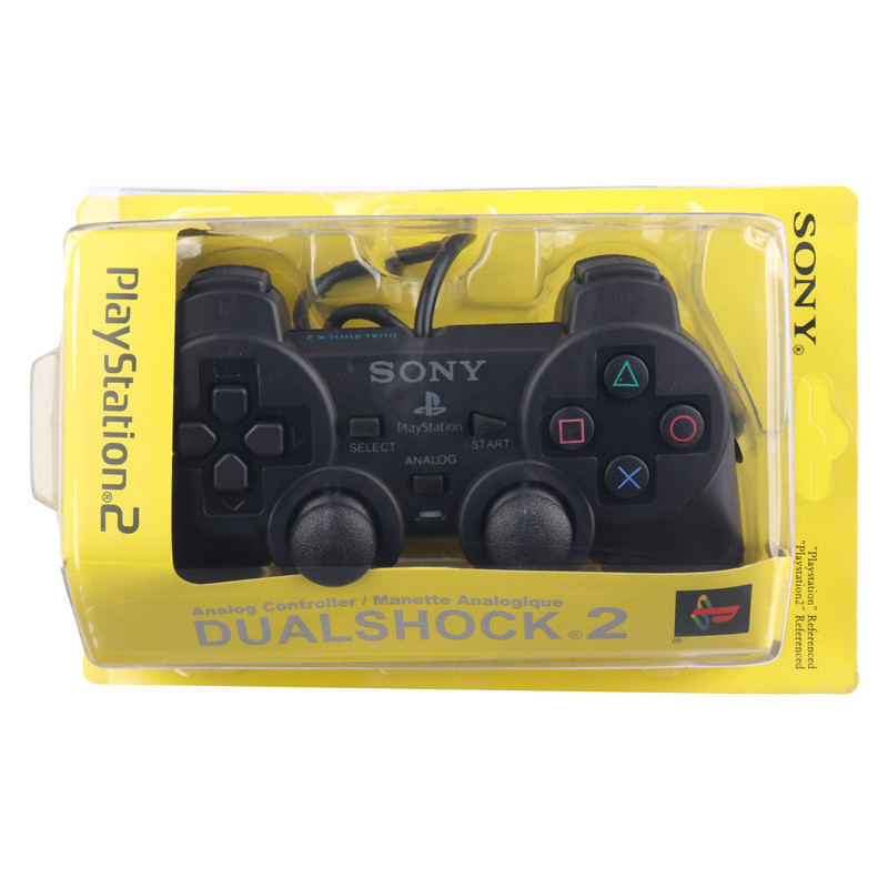 دسته بازی تک شوکدار Sony PS2 قیری مشکی پک دار