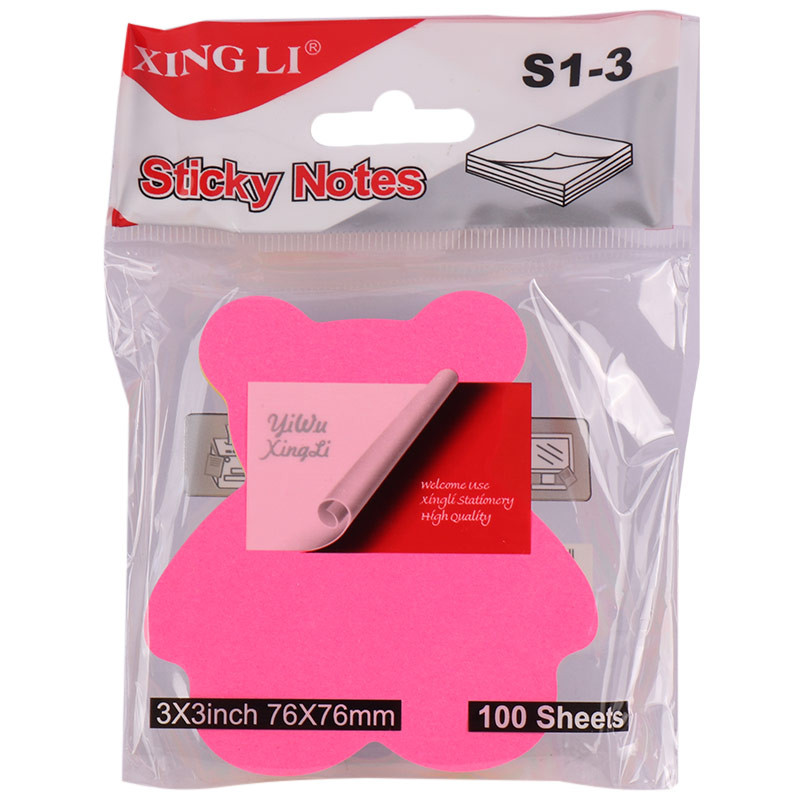 کاغذ یادداشت چسب دار طرح اشکال Xing Li S1-3 7.6*7.6cm بسته 100 برگی