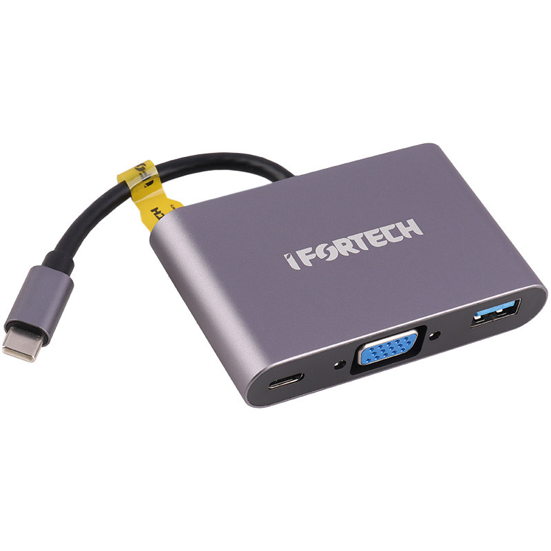 هاب Ifortech Type-C To VGA/USB3.0/Type-C