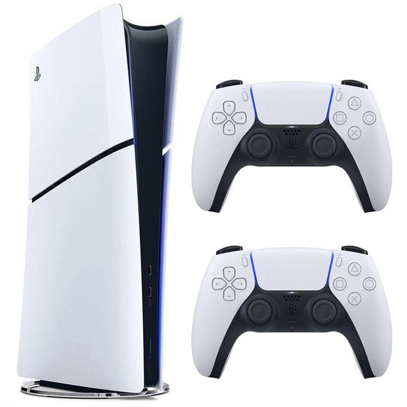 کنسول بازی سونی (Sony PlayStation 5 Slim Digital Edition 1TB SSD Single (V2000 + دسته اضافی سفید